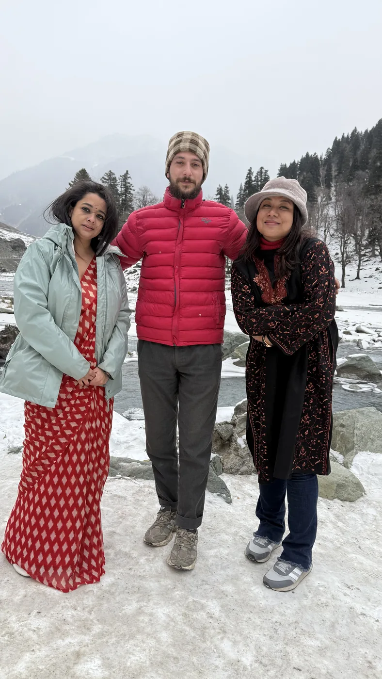 Guests in the snow, Kashmir